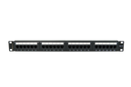 Patch Panel 24 Puertos Cat6 Rackeable Netlinks con soporte para cables (+IVA)