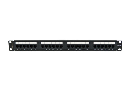 Patch Panel 24 Puertos Cat6 Rackeable Netlinks con soporte para cables (+IVA)