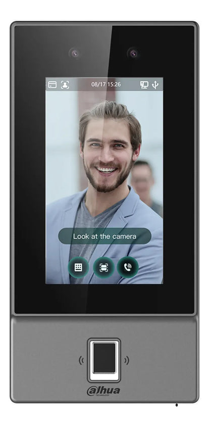 Control de Acceso Dahua Reconocimiento Facial y Huellas Pantalla de 4.3" Pulgadas | 2MP WIFI