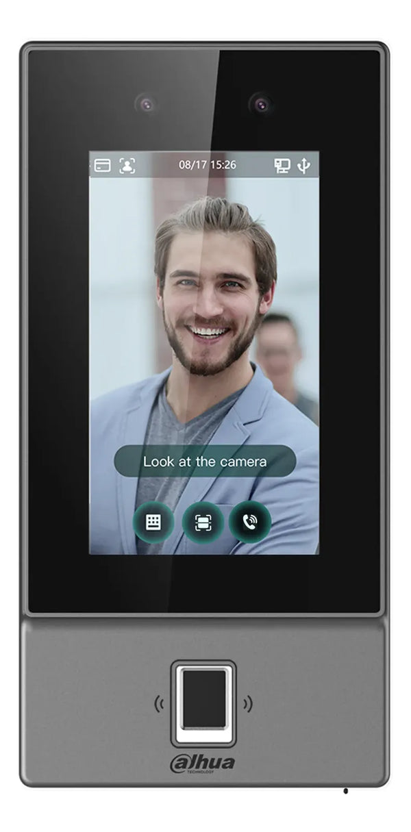 Control de Acceso Dahua Reconocimiento Facial y Huellas Pantalla de 4.3" Pulgadas | 2MP WIFI