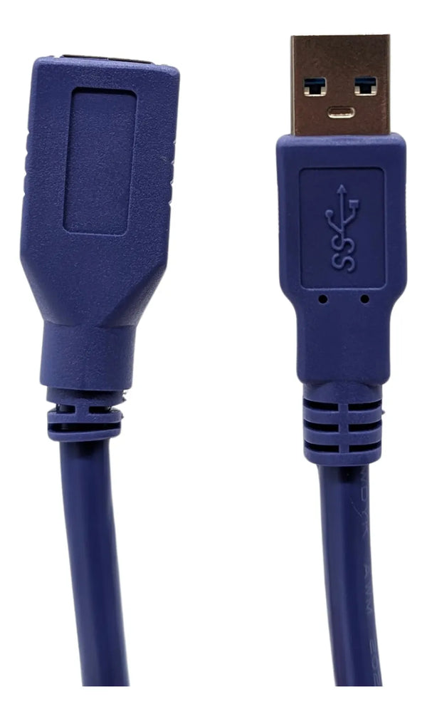 Cable Jemip Usb 3.0 Macho A Usb Hembra 1.8mt Azul (+IVA)