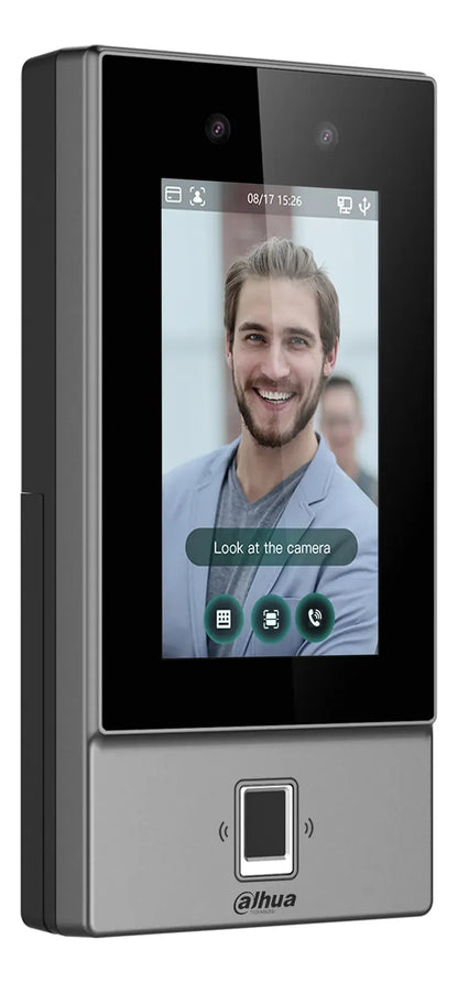 Control de Acceso Dahua Reconocimiento Facial y Huellas Pantalla de 4.3" Pulgadas | 2MP WIFI