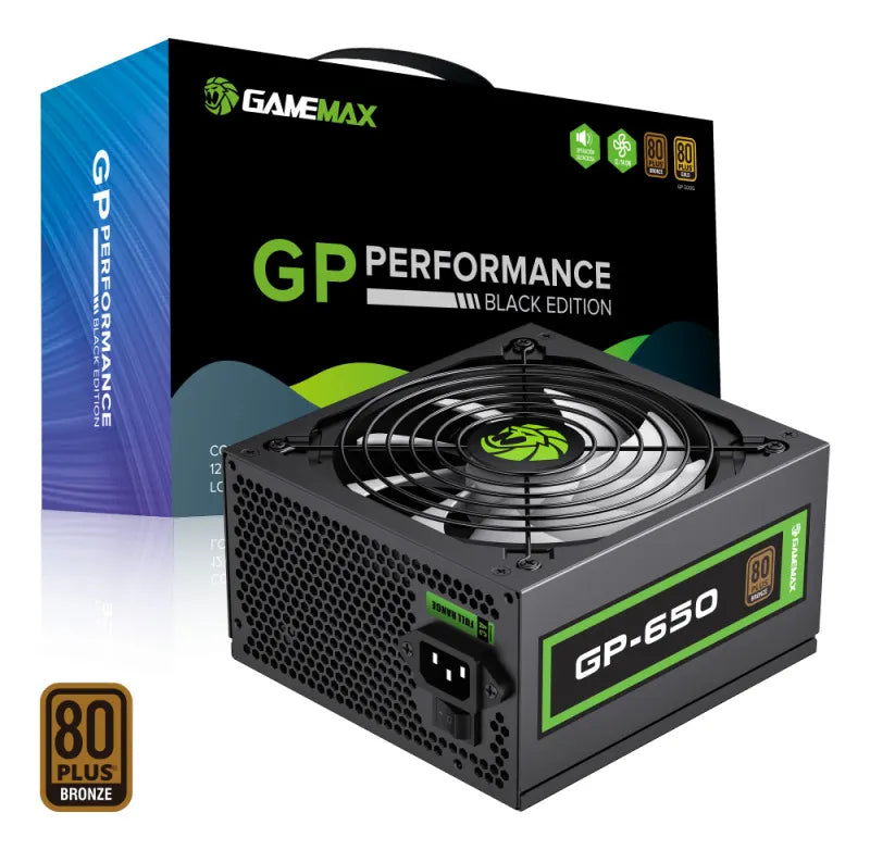 Fuente De Poder Gamemax 650W Black Edition GP-650 80+bronze (+IVA)