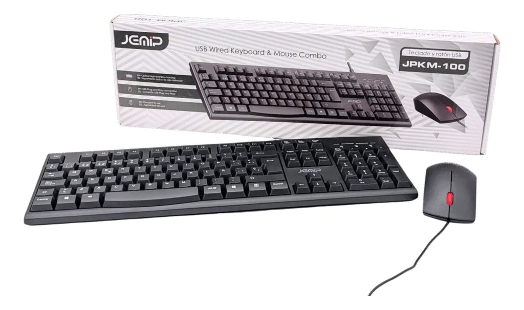 Combo Teclado Y Mouse Usb Español Jemip Jpkm-100 (+IVA)