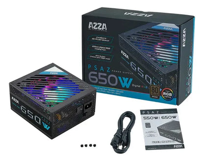 Fuente De Poder Azza 650w Rgb 80+ Bronce (+IVA)