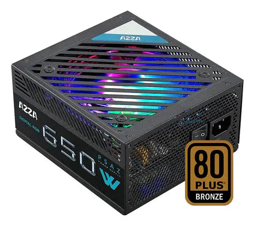 Fuente De Poder Azza 650w Rgb 80+ Bronce (+IVA)