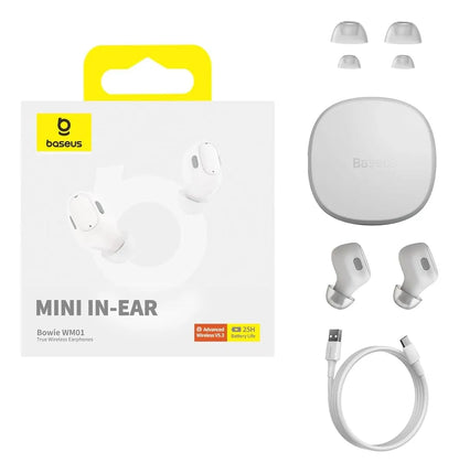 Audífonos Inalámbrico Baseus Bowie WM01 Bluetooth 5.4 Blanco