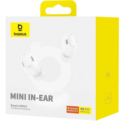 Audífonos Inalámbrico Baseus Bowie WM01 Bluetooth 5.4 Blanco