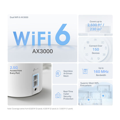Router Deco X50 Pro Tp-link Ax 3000 Wifi 6 Dual Band Pack 1 (+IVA)