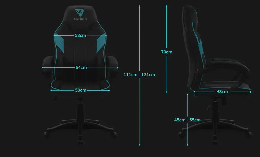 Silla Aerocool Gaming  ThunderX3 EC1 Negro y Blanco