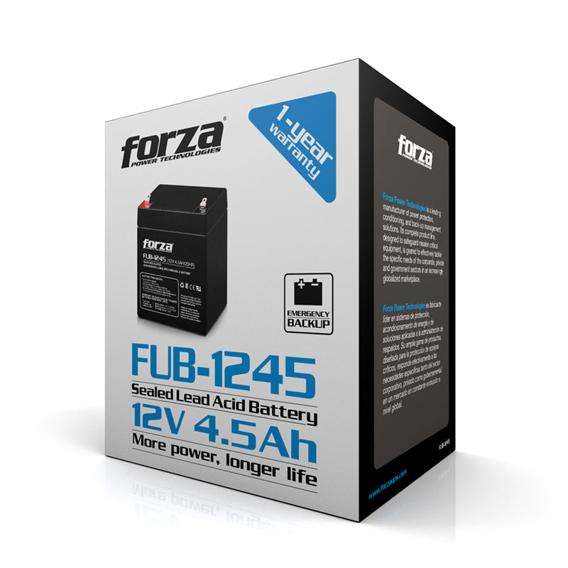 Batería 12V 4.5Ah Recargable Forza Plomo-Ácido AGM