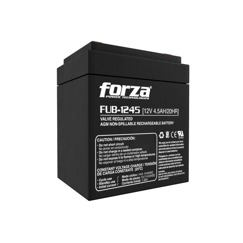Batería 12V 4.5Ah Recargable Forza Plomo-Ácido AGM