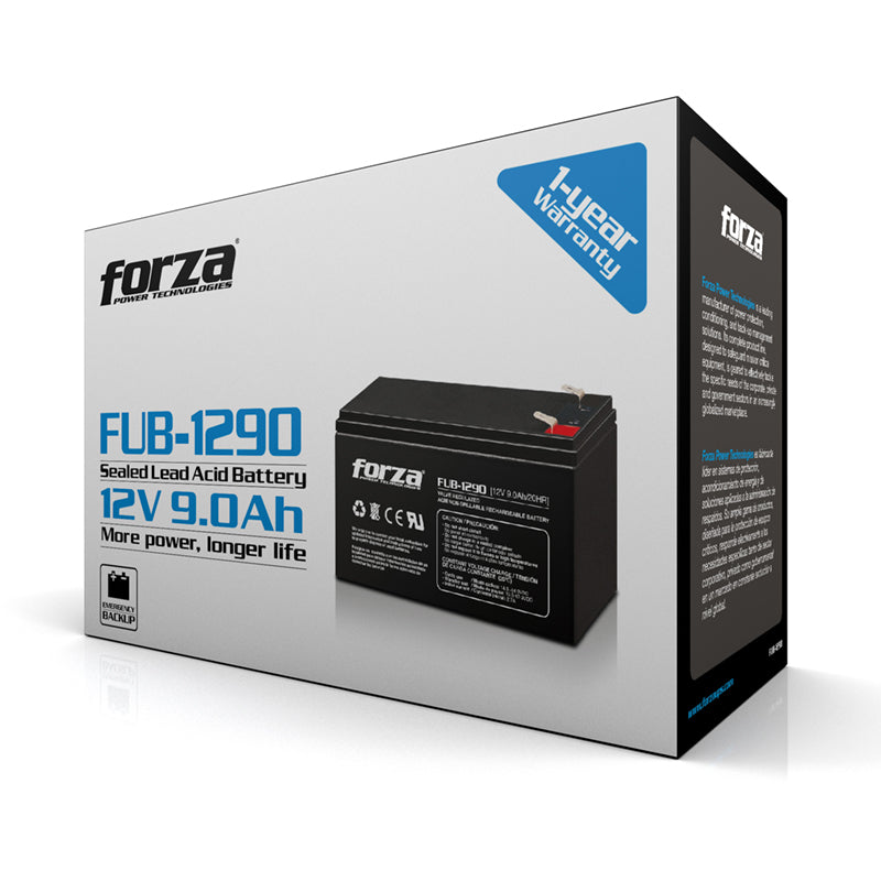 Batería 12V 9Ah Recargable Forza Plomo-Ácido AGM