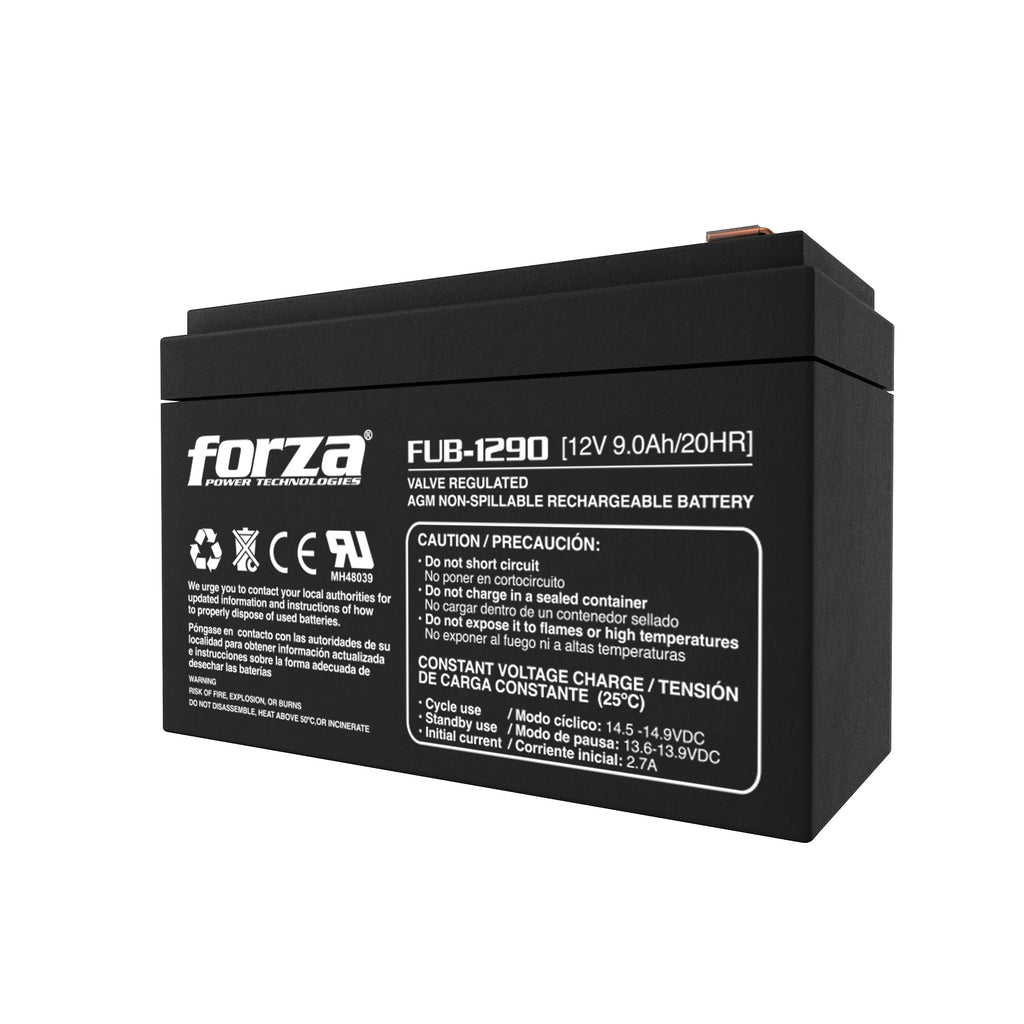 Batería 12V 9Ah Recargable Forza Plomo-Ácido AGM