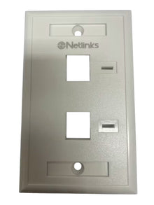 Face Plate 2 Puertos Blanco Netlinks (+IVA)