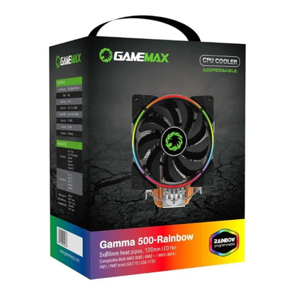 Disipador para CPU GAMEMAX GAMMA 500 RAINBOW (FAN COOLER) (+IVA)