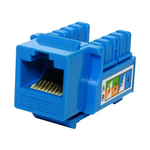 Jack Cat6 Conector Coupler Azul Netlinks
