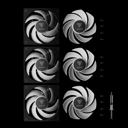 Fan Cooler Kit 3 En 1 GAMDIAS NOTUS M1-1203 Negro