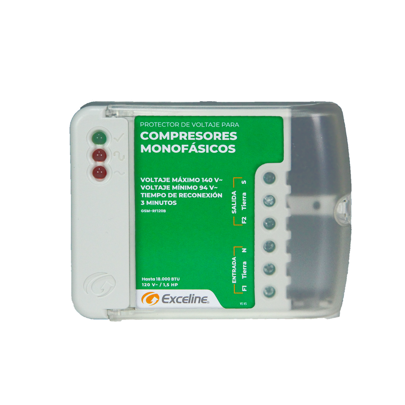 Protector Compresores Monofasicos 120v Gsm-rf120 Exceline