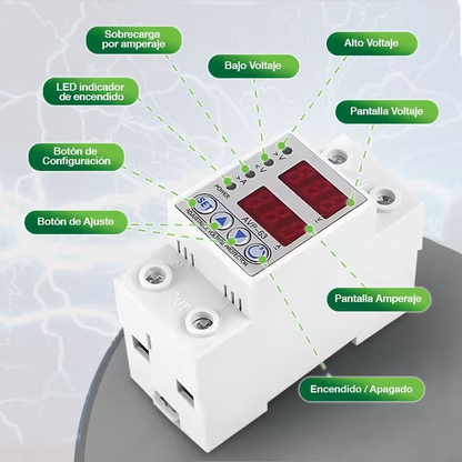 Protector De Voltaje Ajustable Digital 110v/60ah Sptline (+IVA)