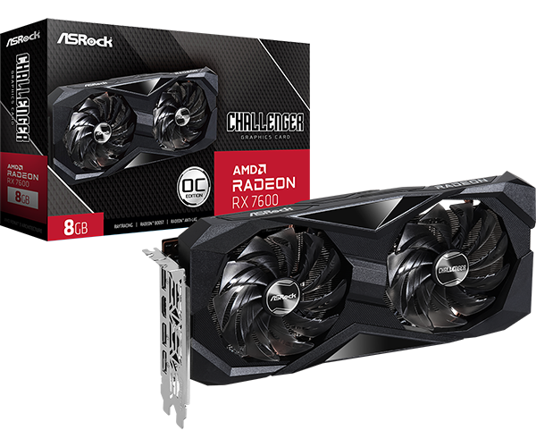 Tarjeta de Video ASRock AMD RX 7600 Challenger OC 8GB GDDR6