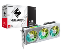 TARJETA DE VIDEO ASROCK RADEON RX 9060XT SL STEEL LEGEND 8GB RGB BLANCO