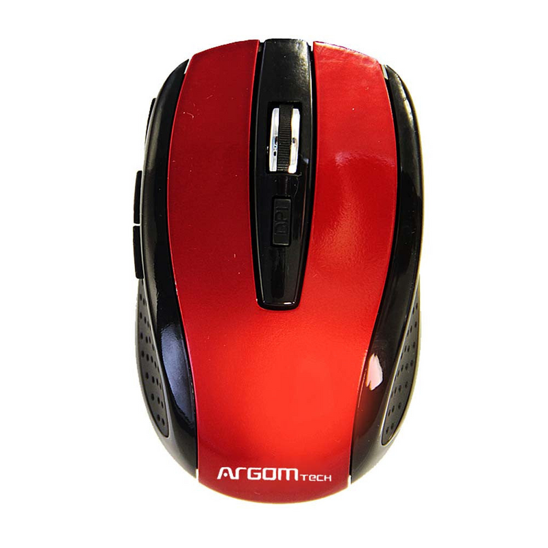 Mouse Óptico Inalámbrico 2.4ghz Usb Ms32 Argom Tech Rojo