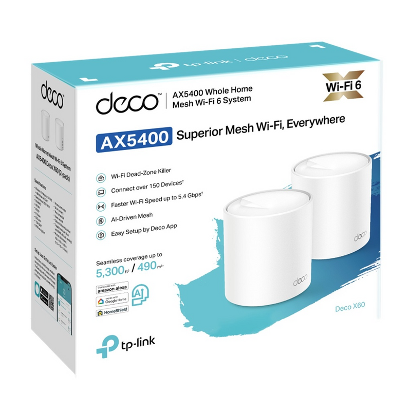 Router Deco X60 Tp-link Pack De 2 Und Ax5400 Wifi 6 (+IVA)