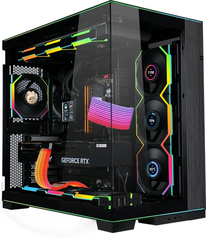 Fan Cooler Kit 3 En 1 LIAN LI UNI FAN SL (Con Pantalla LCD 120x3) ARGB Negro