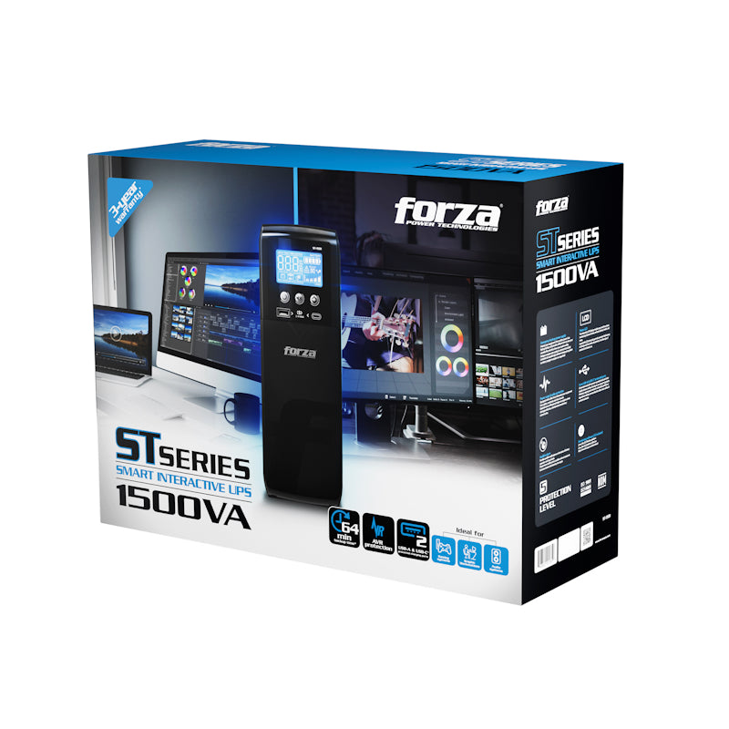 UPS 1500VA / 900W Forza Torre Smart Interactivo 10 Tomas