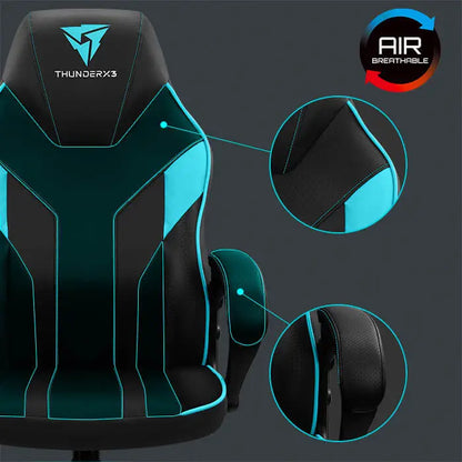 Silla Aerocool Gaming  ThunderX3 EC1 Negro y Blanco
