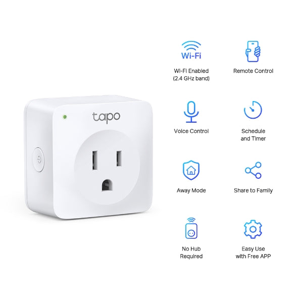 Enchufe Inteligente Wi-fi Tp-link Tapo100 2 Año De Garantía (+IVA)