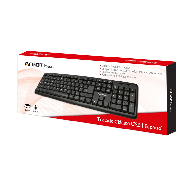 Teclado Usb Español Clásico Multimedia Argomtech