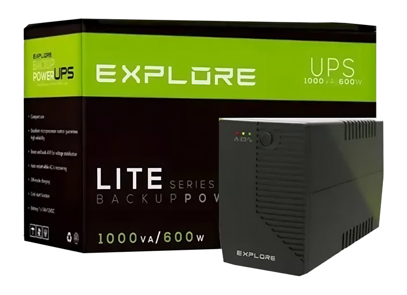 Ups 1000VA / 600W Explore Lite XL1000 4 Tomas
