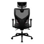 Silla Aerocool Gaming YAMA1 Reclinable con Soporte Lumbar y Reposa Cabeza Color Rojo