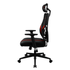 Silla Aerocool Gaming YAMA1 Reclinable con Soporte Lumbar y Reposa Cabeza Color Rojo