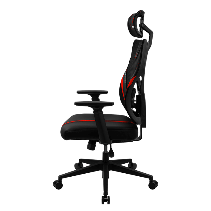 Silla Aerocool Gaming YAMA1 Reclinable con Soporte Lumbar y Reposa Cabeza Color Rojo