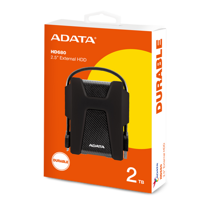 DISCO DURO EXTERNO ADATA 2TB AHD680 / USB 3.2 / DURABLE NEGRO