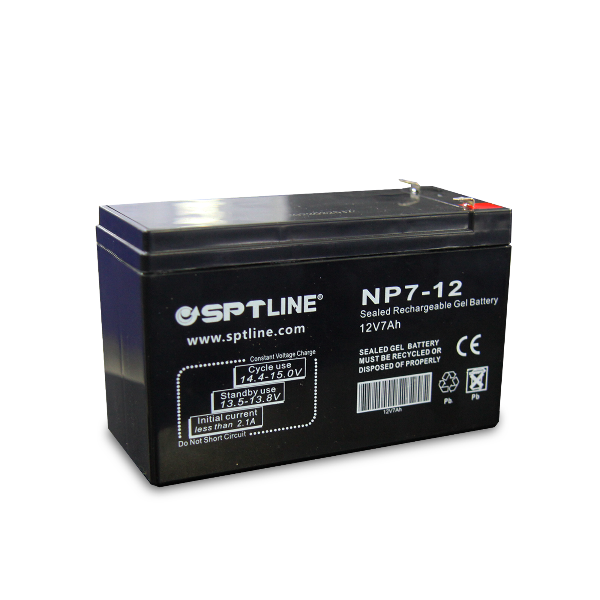 Batería Pila 12v 7ah Recargable Sptline Ups Cerco Eléctrico (+IVA)