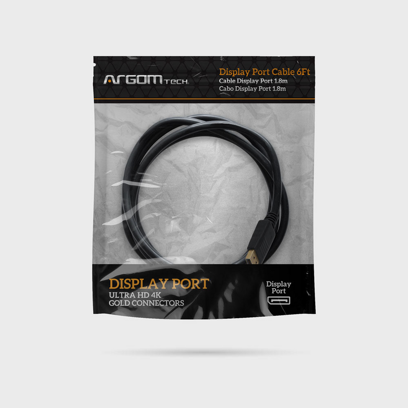 Cable Displayport Ultra Hd 4k Argom Tech 1.8 Metros