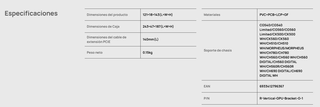 Soporte Vertical para Tarjeta de Video DeepCool PCIe 4.0