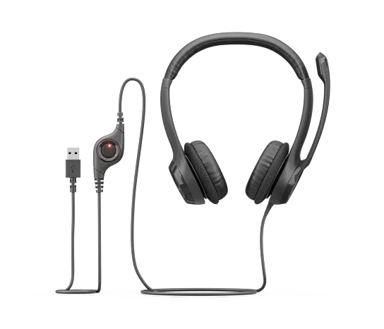 Audífono con micrófono Logitech H390 Negro