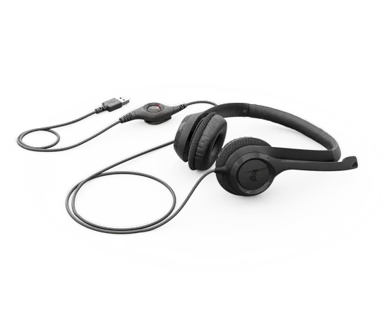Audífono con micrófono Logitech H390 Negro