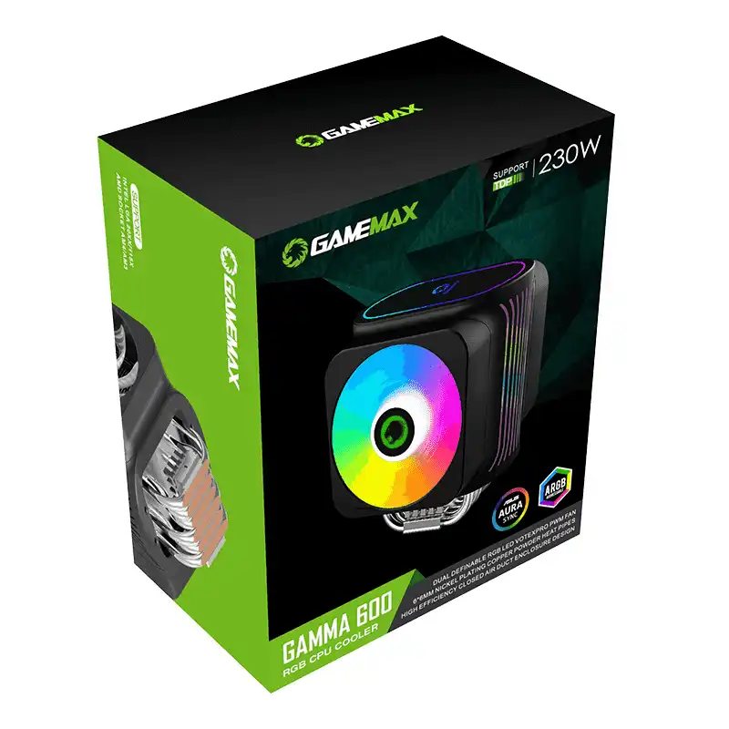 Disipador para CPU GAMEMAX GAMMA 500 RAINBOW (FAN COOLER) (+IVA)