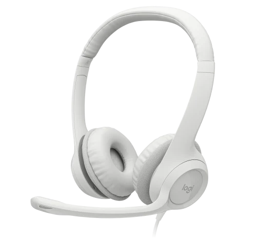 Audífono con micrófono Logitech H390 Blanco