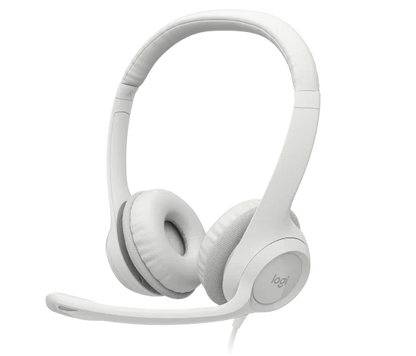 Audífono con micrófono Logitech H390 Blanco