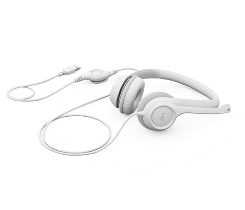 Audífono con micrófono Logitech H390 Blanco