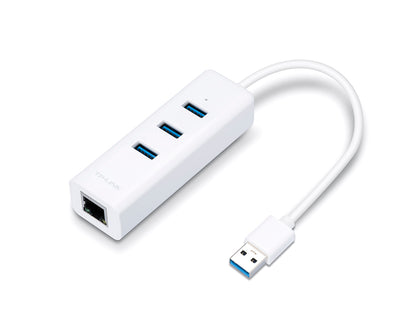 Adaptador USB 2 en 1 TP-LINK Hub 3 Puertos USB 3.0 y Ethernet Gigabit UE330