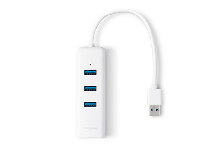 Adaptador USB 2 en 1 TP-LINK Hub 3 Puertos USB 3.0 y Ethernet Gigabit UE330