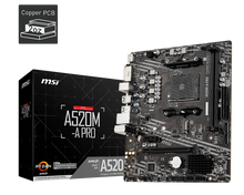 Tarjeta Madre MSI A520M-A PRO MATX SOCKET AMD4 DDR4 HDMI-DVI